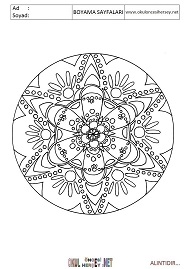 Mandala boyama sayfaları